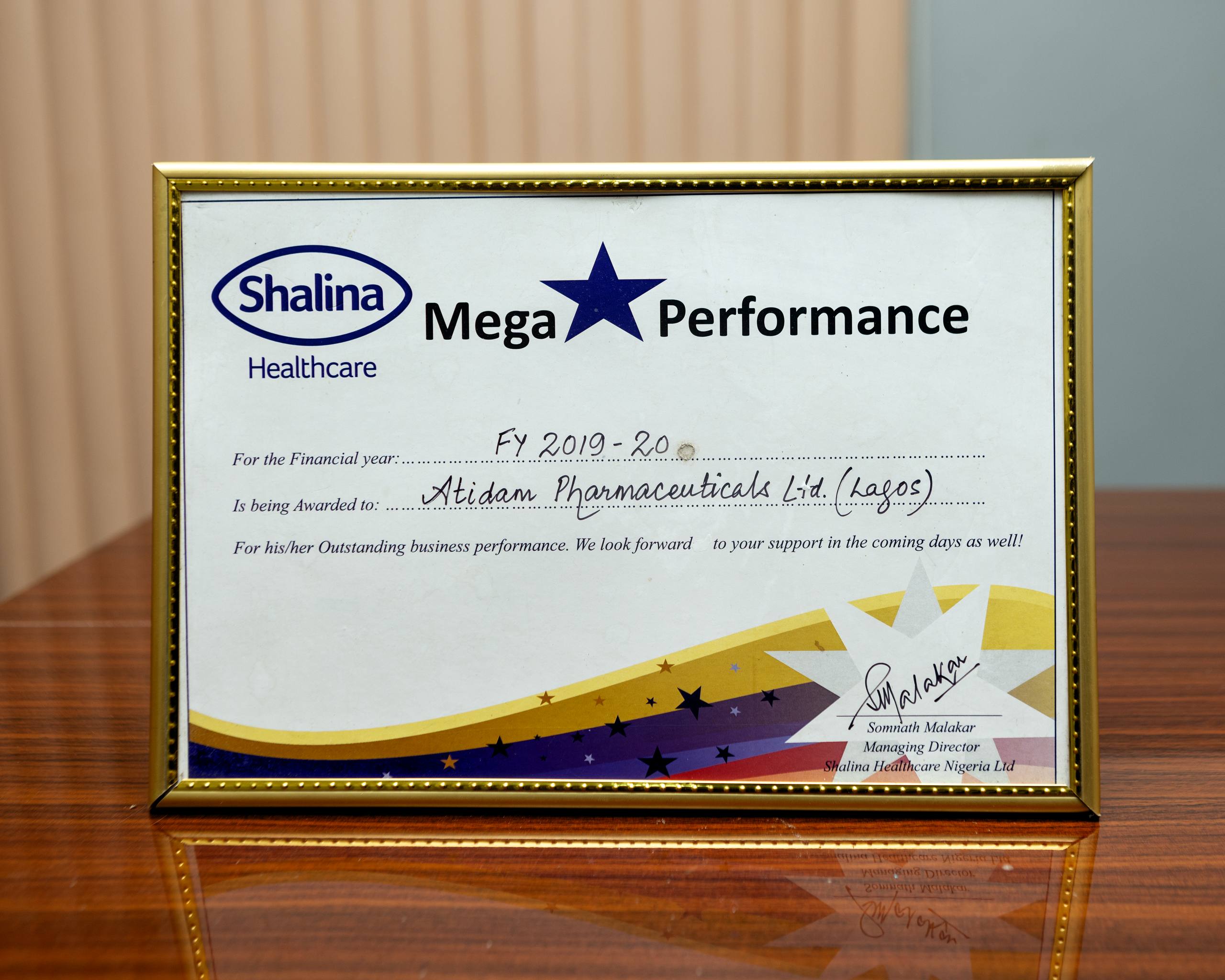 SHALINA HEALTHCARE MEGA PERFORMANCE AWARD